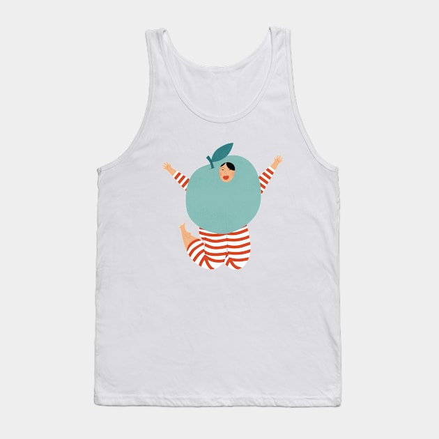 Apple worm Tank Top by damppstudio